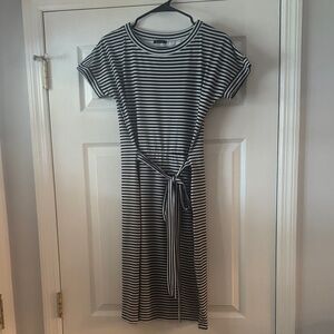 Striped Black and White Dress Small